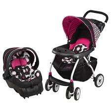 Evenflo Journey 300 Full Size Stroller With Embrace 35 Lx Infant Car Seat Pink Black Travel System Stroller Baby Car Seats Travel Systems For Baby