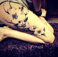 Flower Thigh Tattoo Ideas Top Picks White Flower Tattoos Girl Thigh Tattoos Black And White Flower Tattoo