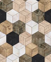 Our selection of geometric wallpaper includes graphic prints of odd shapes, lines and illustrations. Geometric Timber Cube Wallpaper Masculine Design Milton King