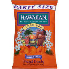 Hawaiian Snacks Luau Bbq Crispy Crunchy Potato Chips 16oz Hawaiian Snacks Luau Food Bbq Potatoes