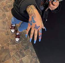 Butterfly Hand Tattoo Butterfly Hand Tattoo Cute Hand Tattoos Hand Tattoos