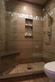 If you're thinking an entire shower tiled with wood looking tile might be a little too dark, take a tip from other room decor. Porcelain Athens Gray Tile For Shower Wall 12 X 24 Laid In Alignment Shower Floor Is 6 X 6 Athens Gray C Bathroom Remodel Shower Bathroom Design Shower Tile