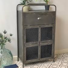 Tall Distressed Metal Moreton Cabinet Industrial Storage Cabinets Cabinet Small Magnets