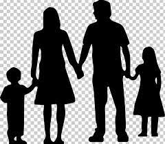 Nuclear Family Silhouette Png Black And White Cartoon Child Clip Art Communication Silhouette Png Father Images Silhouette