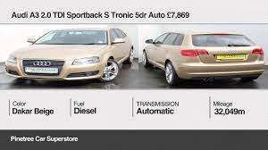 Pinetree Car Superstore Reviews Audi A3 2 0 Tdi Sportback S Tronic 5dr Auto Audi A3 Audi