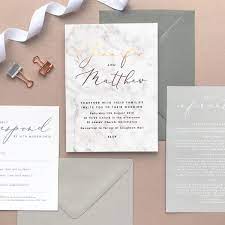 Marble Copper Foil Printed Wedding Invitations Foil Print Wedding Invitations Marble Invitation Wedding Cheap Wedding Invitations