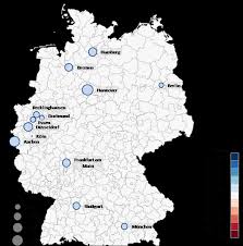 Einige davon sind berlin, frankfurt, hamburg, münchen etc. Excel Karte Deutschland Folge 9 Wie Stellt Man Daten Nach Stadten Filialen Mit Hilfe Des Blasendiagramms Visuell Dar Excel Karte De Excel Add In Fur Maps Karten