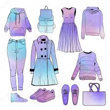 There are four seasons in the year. A Set Of Of Fashionable Clothing And Accessories Spring And Autumn Season Collection Hand Drawn Watercolor Womens Spring Collection Fashion Clothes Outfit Of Casual Elegant Woman Style Premium Vector In Adobe