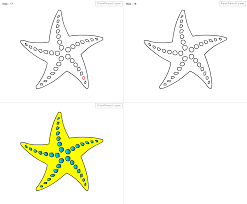 The following are starfish drawing lessons and step by step cartooning tutorials. Starfish Drawing For Kids Drawing Ideas Collection