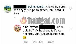 Netizen terkejut abby abadi umum meninggal dunia.! Eina Azman Naik Hantu Kerana Suaminya Disamakan Dengan Ebby Yus