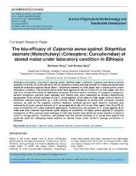 Eco pest has focused for a decade on developing custom blended biocides, for our local community. Pdf Journal Of Agricultural Biotechnology And Sustainable Development The Bio Efficacy Of Calpurnia Aurea Against Sitophilus Zeamais Motschulsky Coleoptera Curculionidae Of Stored Maize Under Laboratory Condition In Ethiopia Berhanu Hiruy