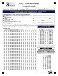 fillable online asha ceu participant form