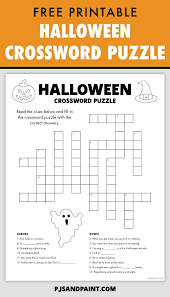 Each word search pdf file includes a puzzle grid page with word list and a solution page with a hidden message. Free Printable Halloween Crossword Puzzle Pjs And Paint