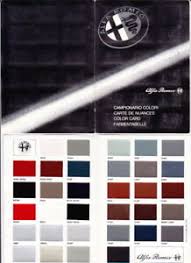Details About 1980s Alfa Romeo Colour Chart International Market Brochure Alfetta Giulietta