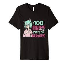 Amazon.com: Anime 100 Days of School Kawaii 100th day of school Premium  T-Shirt : Clothing, Shoes & Jewelry