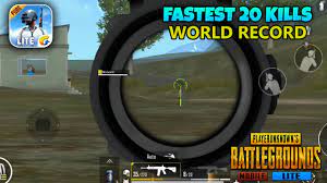 World Record Fastest 20 Kills In Pubg Mobile Lite