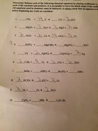 Final exam scheduled for online courses will be noted in the course syllabus. Chemistry Balancing Equations Quizlet Tessshebaylo