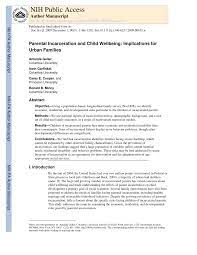 The impact on children of losing a parent to imprisonment in the short, . Pdf Parental Incarceration And Child Well Being Implications For Urban Families