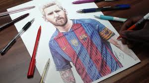 Dat hij één van de beste voetballers aller tijden is, zuigen we niet in 2017 tekende messi zijn meest recente contract, voor vier jaar, bij zijn vertrouwde club barcelona. Pencil Drawing Of Lionel Messi