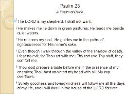 Thy rod and thy staff they comfort me. Psalm 23 The Lord My Shepherd The Lord