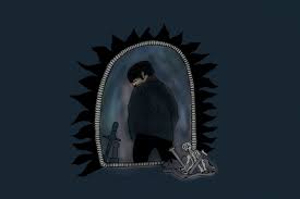 The dark & eerie cover finds posty in a leather jacket standing with his back to the camera, while a skeleton and some swords appear at the bottom. Hollywood Bleeds For Post Malone Best Of Sno