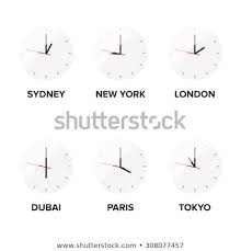 Time Zone Clocks Vector Sydney New York London Dubai Paris And Tokyo Clocks Vector Time Zone Clocks Clock Sydney News