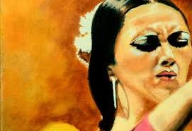 RAQUEL HEREDIA ´BAILAORA´ Painting by Manuel Sanchez