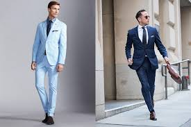Asides the white, the rest can come in plain, striped or mixed color. 20 Best Blue Suits For Men And How To Wear Them Man Of Many