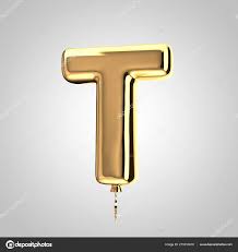Download Shiny Metallic Gold Balloon Letter T Uppercase Isolated On White Background Stock Image Gold Letter Balloons Gold Balloons Letter Balloons