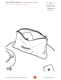 Fun, easy & free to print. Chanel Makeup Bag Coloring Page The Coloring Room