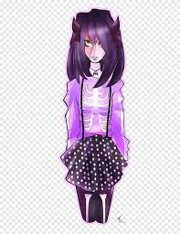 Two hair colors are better than one—or at least that's the case when it comes to a half and half hair color. Mangaka Black Hair Anime Character Pastel Goth Purple Black Hair Png Pngegg