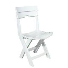 Adams Manufacturing Quik Fold White Resin Plastic Outdoor Lawn Chair 8575 48 3700 The Home Depot Outdoor Folding Chairs White Plastic Chairs Plastic Patio Chairs