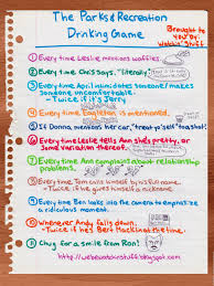 Watchin Stuff The Parks And Recreation Drinking Game Movie Drinking Games Tv Show Drinking Games Drinking Games