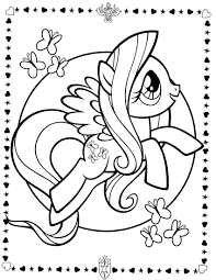 My little pony coloring pages 104. Princess Fluttershy Coloring Page