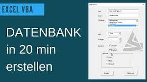 Zur verdeutlichung verwende ich das bekannte beispiel aus artikel excel dateien ohne excel anzeigen{link}. Excel Vba Datenbank Erstellen Userform Grundlagen Beispiel Einer Einfachen Datenbank Youtube