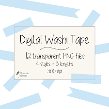 Blue Washi Tape Cliparts 12 Transparent Png Files Blue Digital Washi Tape Digital Download Free Commercial Use 4 Styles 3 Lengths Pink Scrapbook Paper Washi Tape Washi