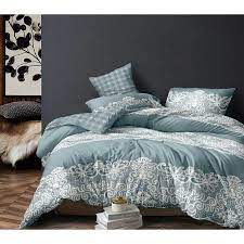 Made of soft high quality brushed microfiber and the filling is 130 gsm polyester, which is suitable for all seasons. Ramsey Floral Duck Egg Blue Quilt Cover Set Single Double Queen King Size Buy Queen Quilt Cover Sets 9354569005732