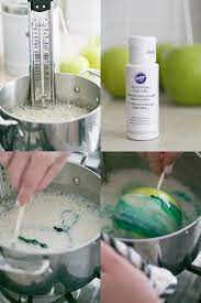 Just lightly move the colors around. How To Marble Candy Apples Sugar And Charm