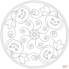 Halloween Mandala Super Coloring Free Halloween Coloring Pages Mandalas For Kids