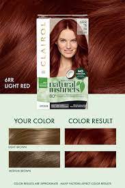 Get Beautifully Enriched Shine And Color With Natural Instincts 6rr Light Red Clairol Natural Instincts Box Hair Dye Permanent Hair Color