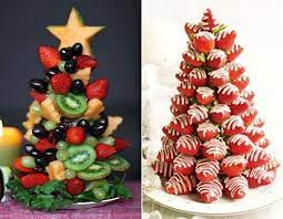 Fruit Christmas Tree Awesome Thing To Try At Home On This Christmas Fruit Christmas Tree Christmas Food Christmas Fruit