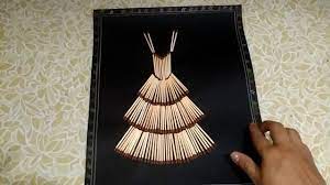 If you are a beginner and looking for really easy paper cutting ideas to decorate your home, this is the one you should go with. Diy Easy And Beautiful Wall Decoration Match Stick Craft School Project Idea Youtube