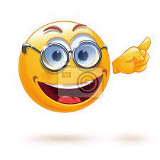 Ausmalbilder emoji 1ausmalbilder com emoji ausmalen und. Smart Smiley Mit Brille Emoticongesichtspunkte Mit Seinem Finger Fototapete Fototapeten Dozent Hinweisen Punkt Myloview De