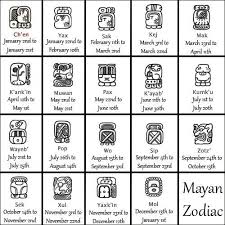 Mayan Zodiac Mayan Astrology Mayan Zodiac Mayan Tattoos