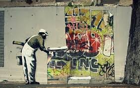 The artwork, on the red brick wall of the former reading prison, shows an inmate escaping lockdown using a knotted now playing: Banksy In Graffiti War With Fellow Street Artist After Painting Over 24 Year Old Mural Daily Mail Online