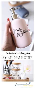 Plotter Diy Badezimmer Utensilien Beschriften Mit Dem Plotter Plotter Challenge 2019 Hafenmaedchen Diy Badezimmer Badezimmer Diy Zahne Putzen