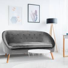 Canapé d angle 4 places 11 octobre 2015. Canape Banquette Velours Gris Style Scandinave Sonia Id Market