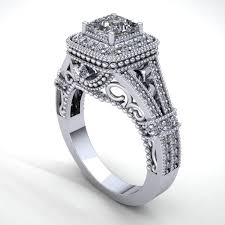 Any style you find can be tailored to your. 3carat Real Princess Cut Diamond Women S Milgrain Halo Engagement Ring 14k Gold Ebay