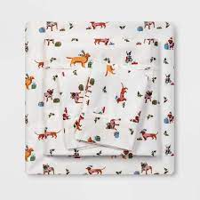 Skirt from target christmas ornaments tar outdoor christmas decorations luxe millionnaire from target this is article about 22 beautiful target christmas ornaments rating: Full 400 Thread Count Holiday Print Cotton Performance Sheet Set Holiday Dogs Threshold Target