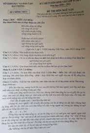 Quý thầy, cô có thể đóng góp thêm đề thi học kỳ 2 toán 10 của trường mình bằng cách gửi về địa chỉ toanmath.com@gmail.com. Ä'á» Thi Vao Lá»›p 10 NÄƒm 2020 Mon VÄƒn Cá»§a Háº£i Phong Va Ä'ap An